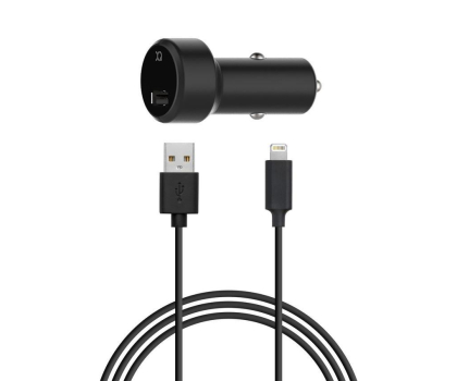 Ładowarka i akumulator Xqisit Ładowarka samochodowa XQISIT 1xUSB 2.4A + kabel Lightning #